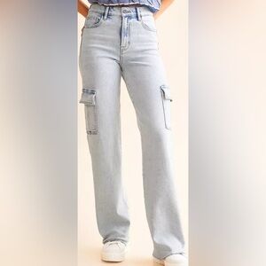 Hidden Light Blue Cargo Hidden Jeans - never worn out but tags removed- size 22